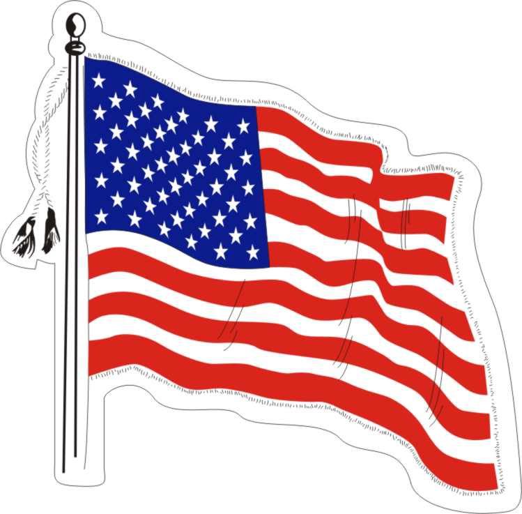 Flag on Pole Magnet