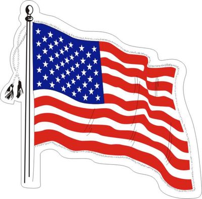 Flag on Pole Magnet