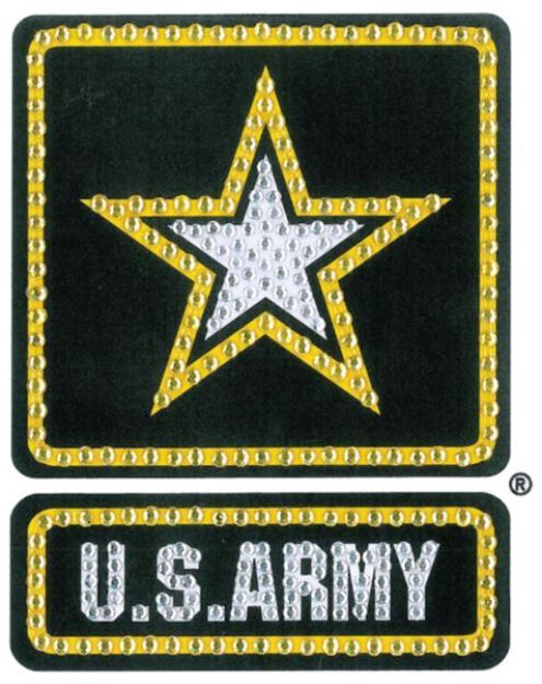 Bling Decal, Pattern: Army Logo