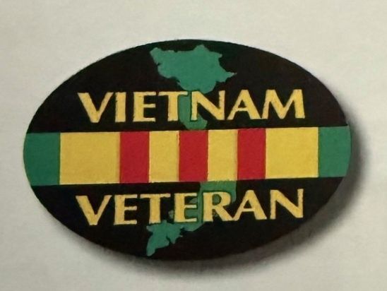 Oval Magnet, Pattern: Vietnam Veteran