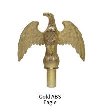 Gold Styrene Eagle for Indoor Pole, Size: 7"