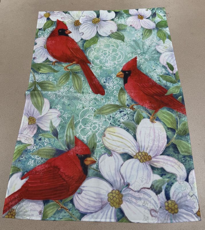 Cardinals Dogwood House Flag