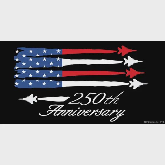 USA 250 Jets as US Flag Car Magnet