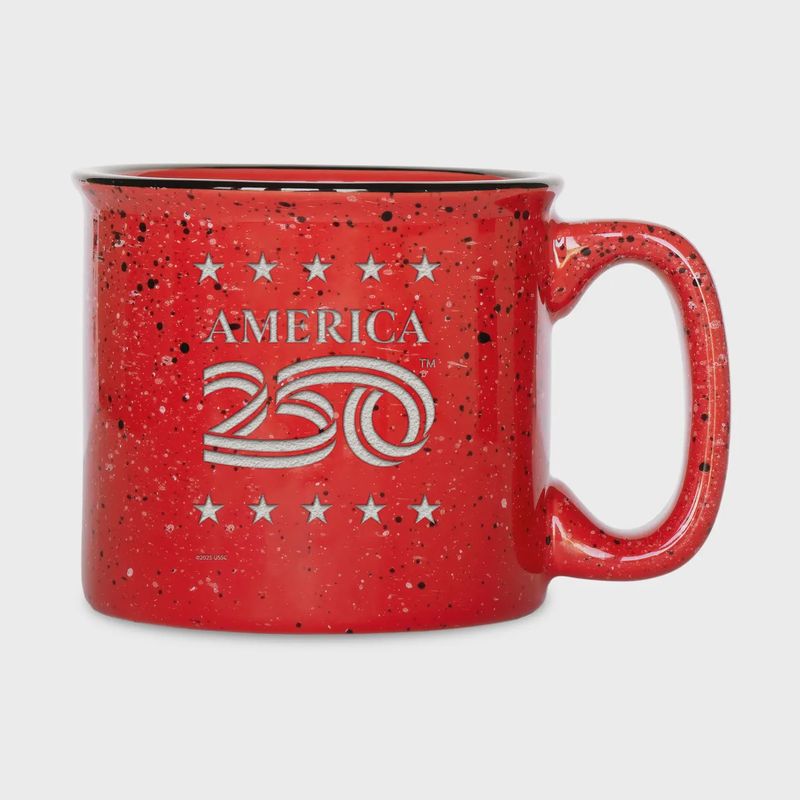 America 250 Red Campfire Mug