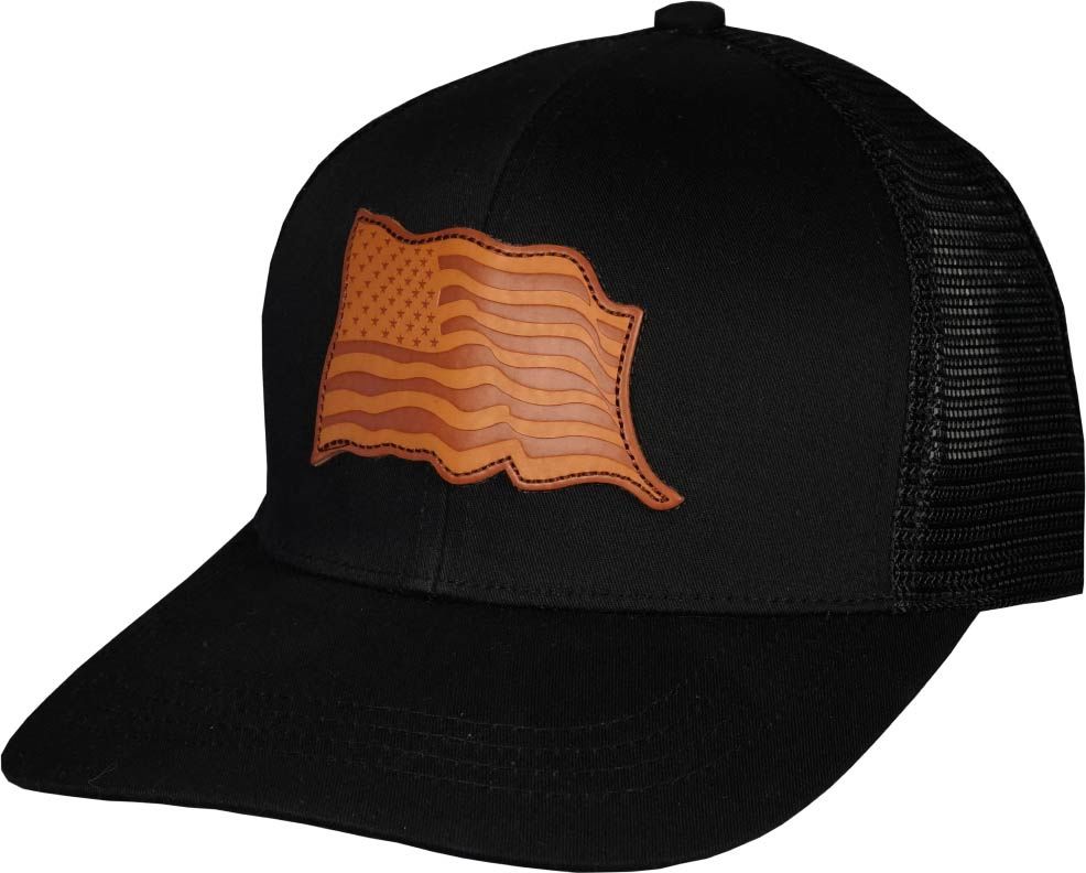 American Flag Leather Patch Hat