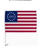 250 Betsy Ross United States Car Flag