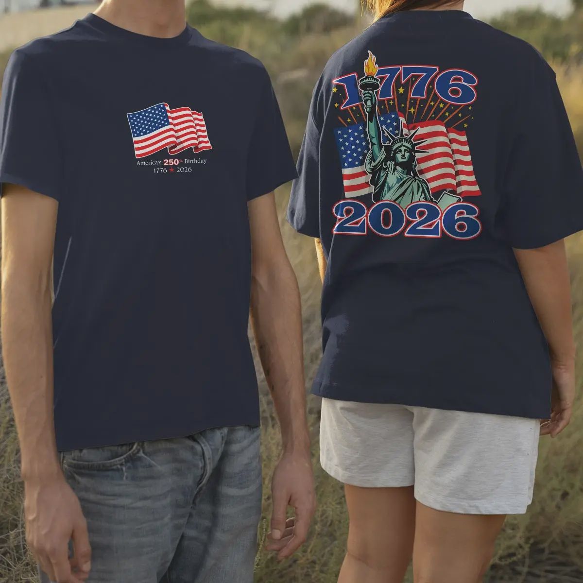 1776 Liberty Flag  T-Shirt
