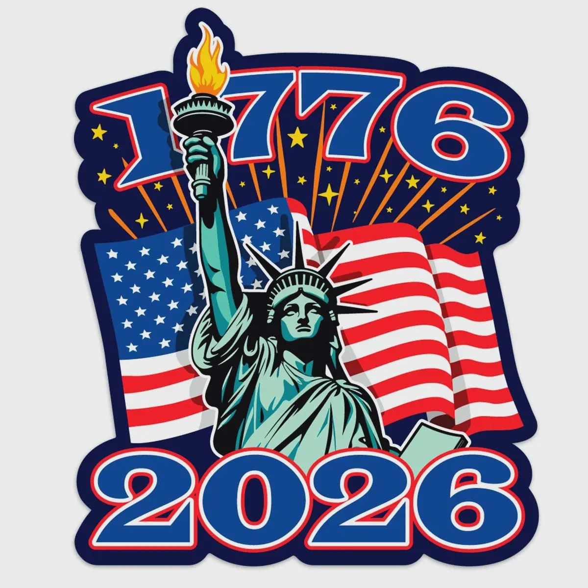 1776 Liberty 2026 Die Cut Sticker