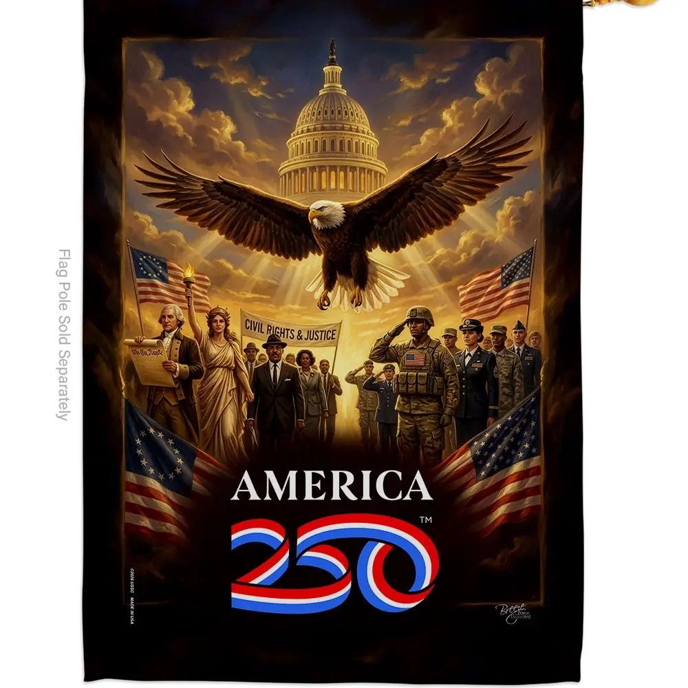 America 250 Eagle Garden Flag