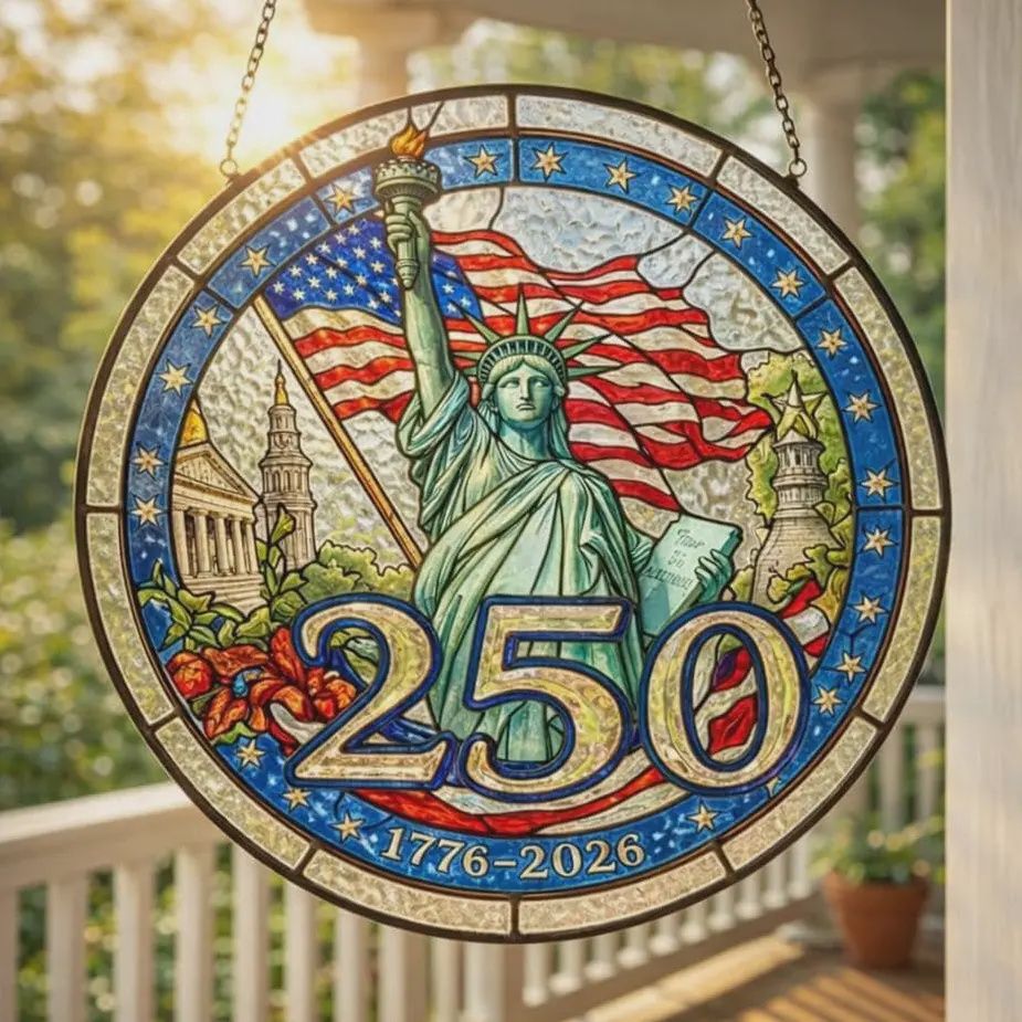 250 Years of America Stained Glass Suncatcher