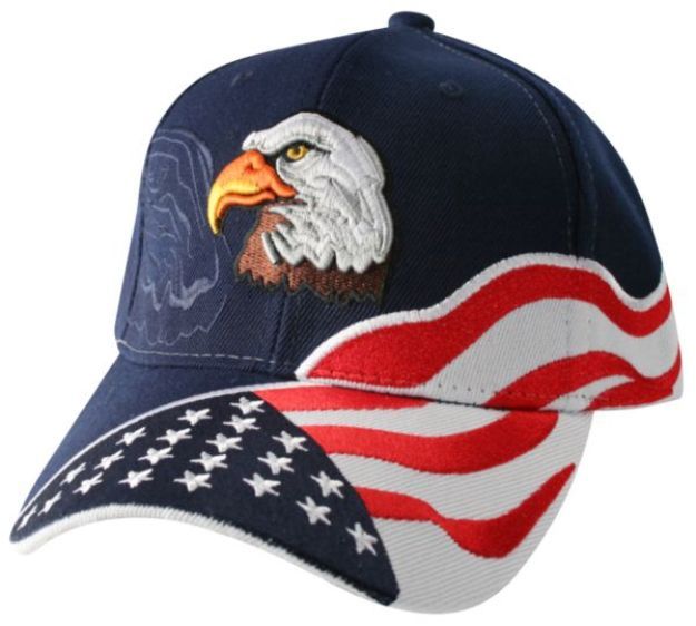 American Flag Eagle Ball Cap