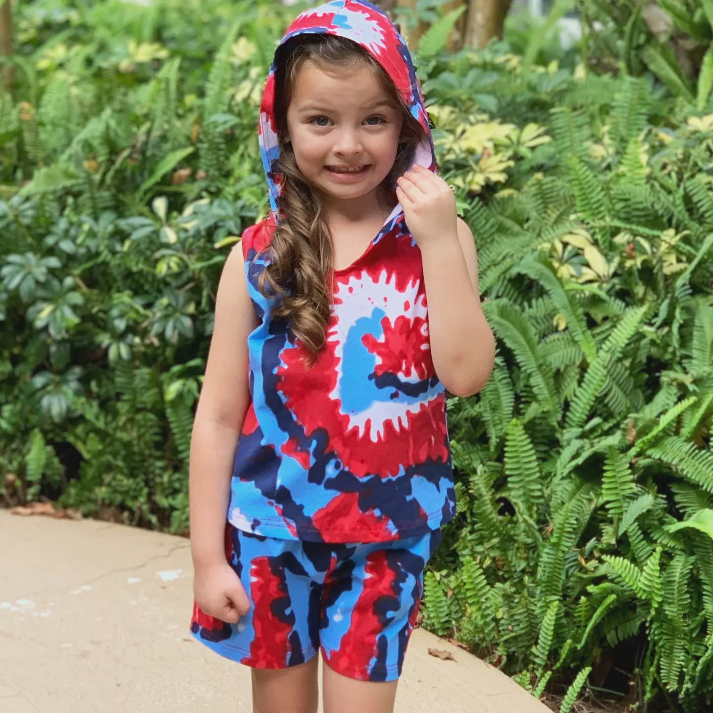 Tie Dye Shorts Set