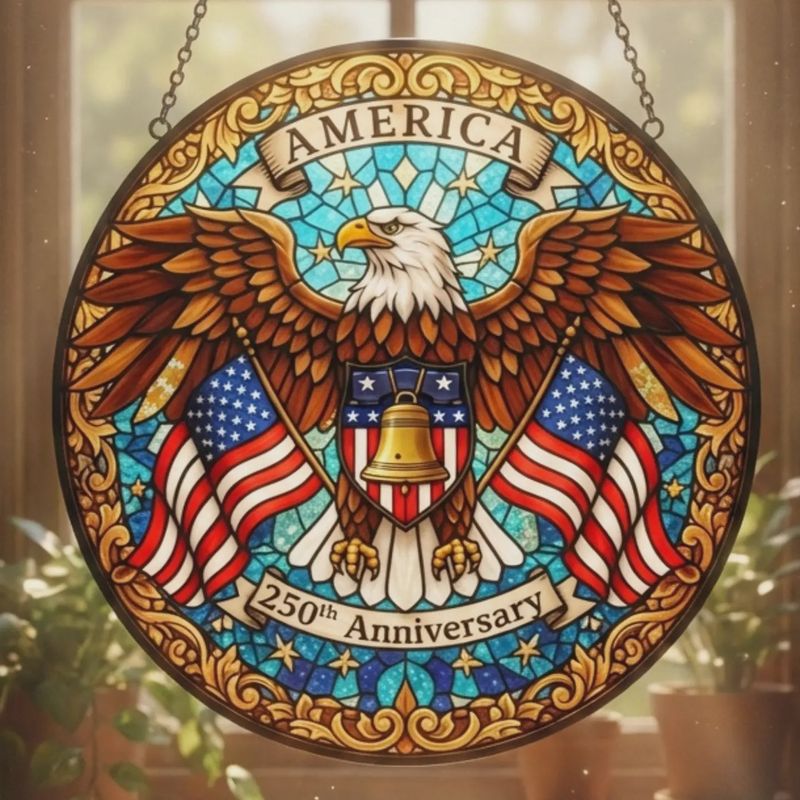 250 Anniversary Stained Glass Suncatcher