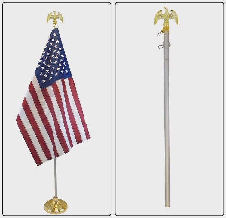 8 ft Aluminum Telescoping Eagle Flagpole
