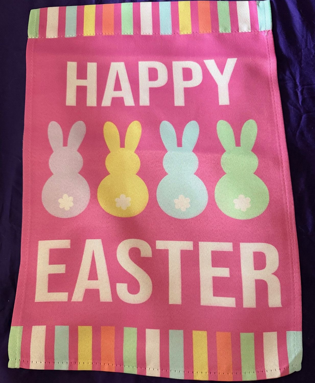 Happy Easter 4 Bunny Garden Flag