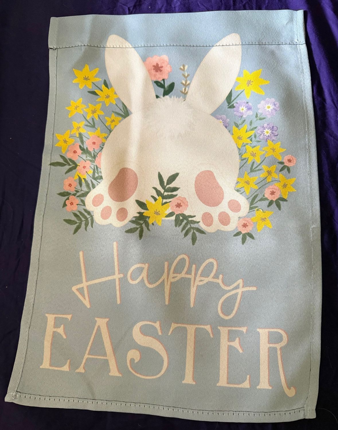 Happy Easter Bunny Bum Garden Flag