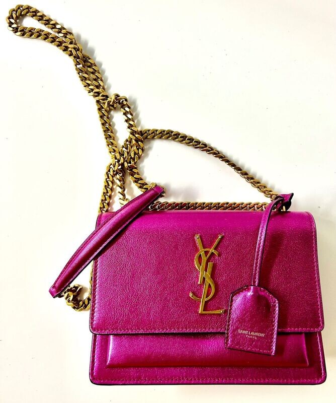 YSL Small Metallic Monogram Sunset