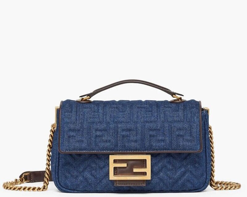 Fendi Baguette Chain Midi (Denim)