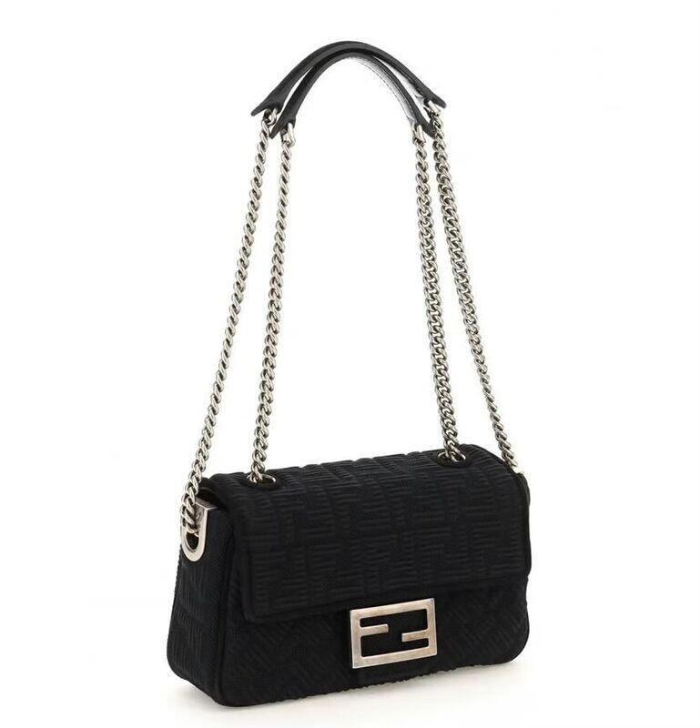 Fendi Baguette Chain Midi (Black)