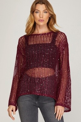 Sneak Peak Mesh Sweater