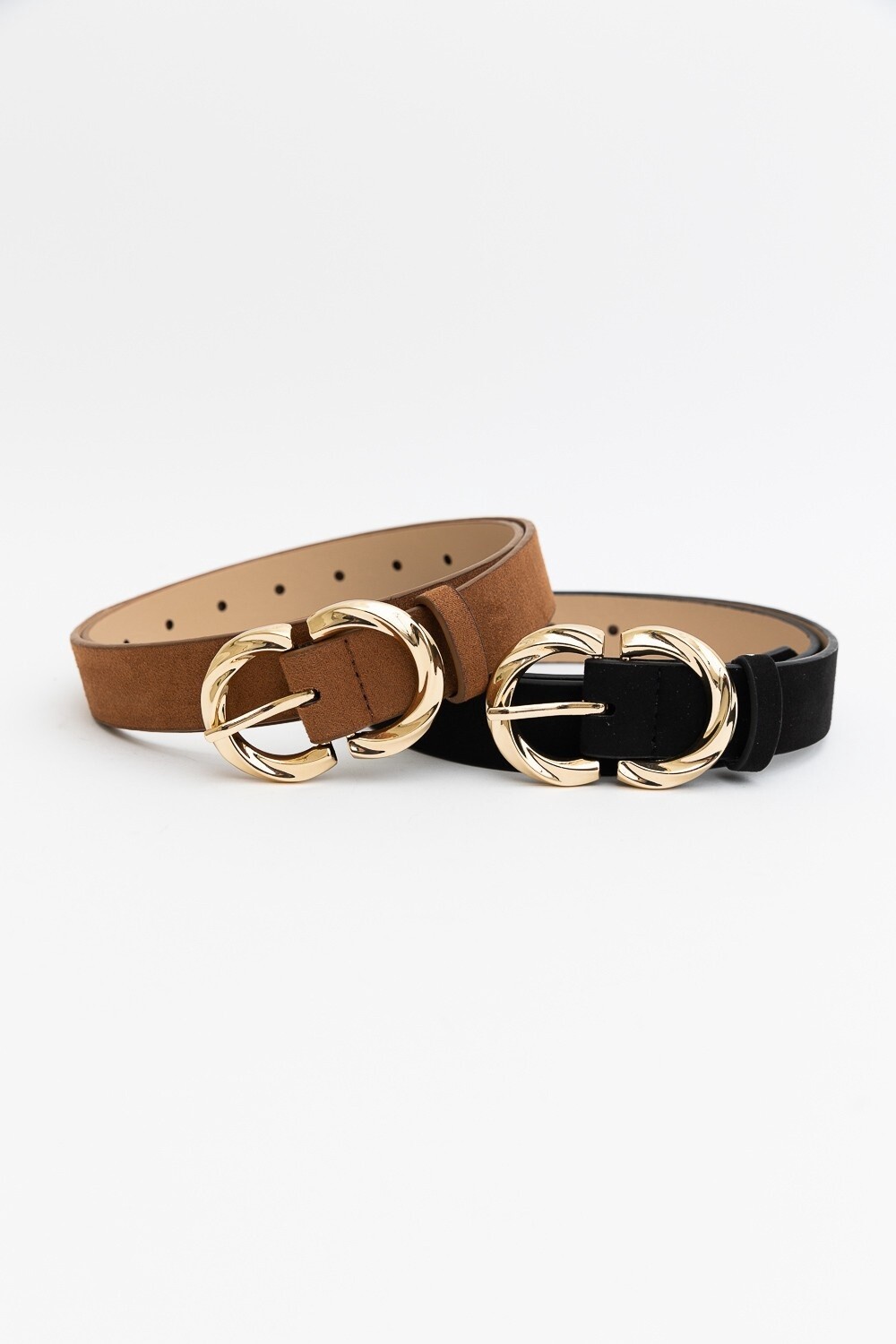 Suede Belt, Color: Brown