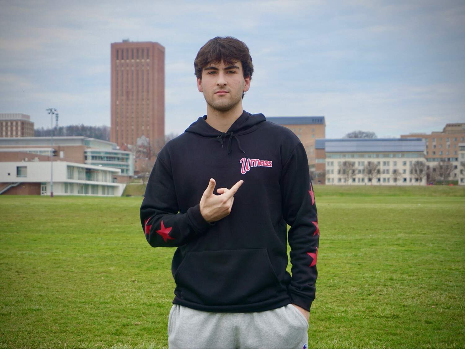 Cursive U Hoodie- NO STARS