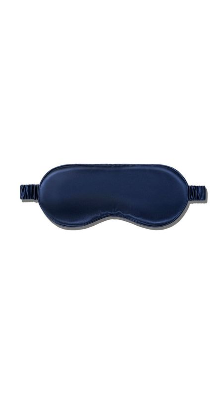 Navy Blue Satin Sleep Mask