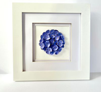 Framed hydrangea art