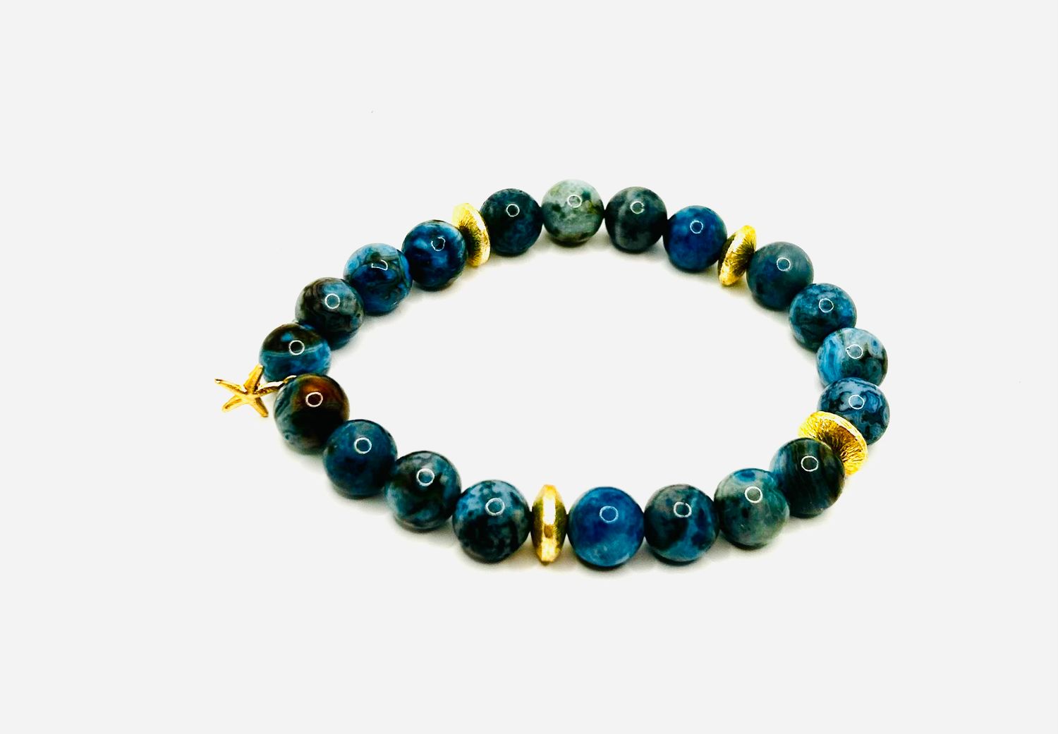 Turquoise Agate With Gold