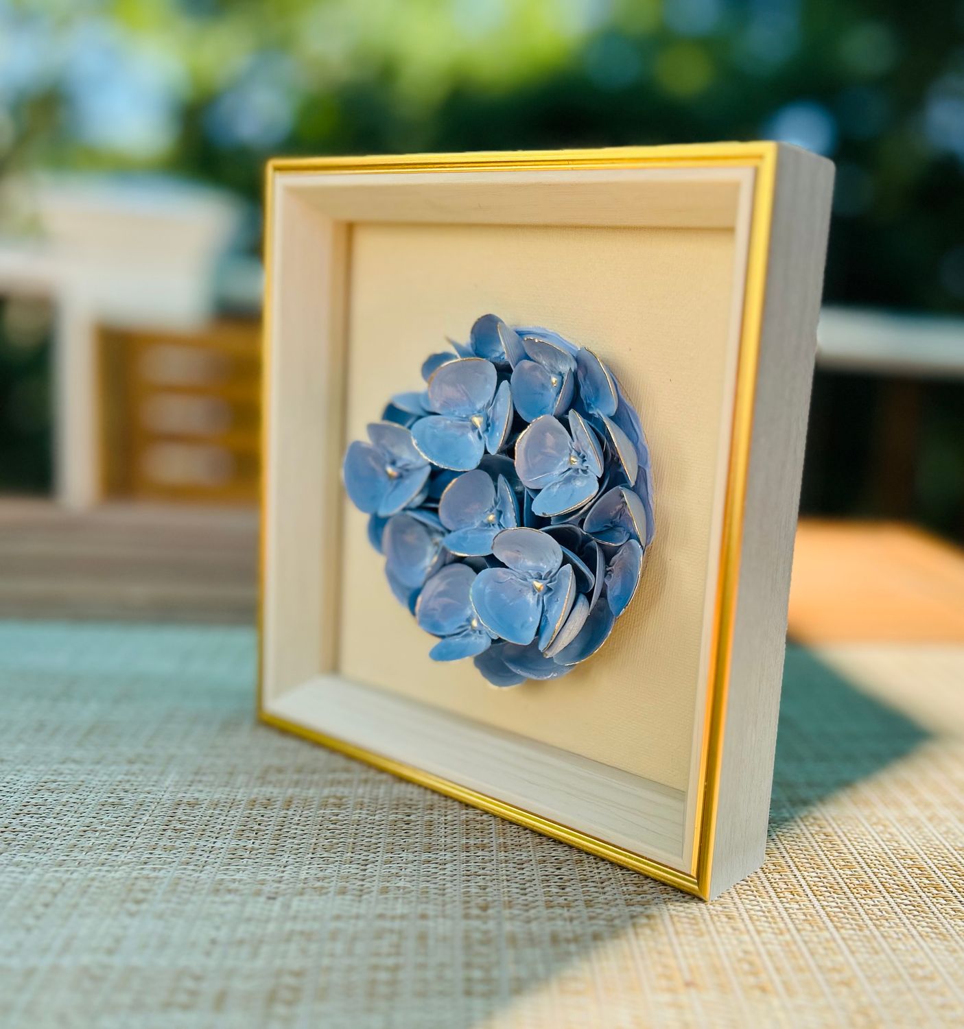 Mini medium light  blue glossy.