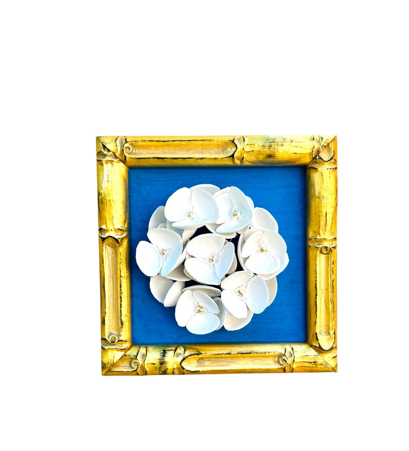 Bamboo Gold Framed White Mini