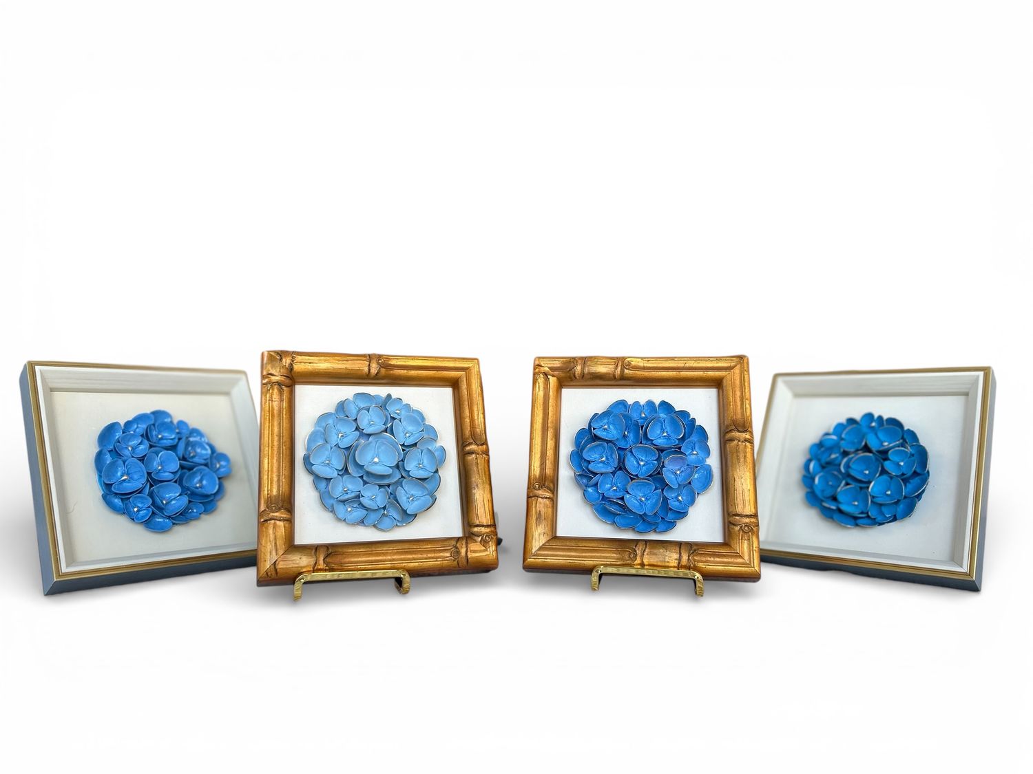 Bamboo Gold Framed White Mini