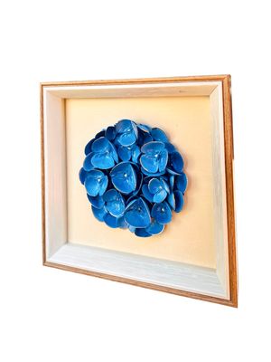 Argo Blue on cream canvas