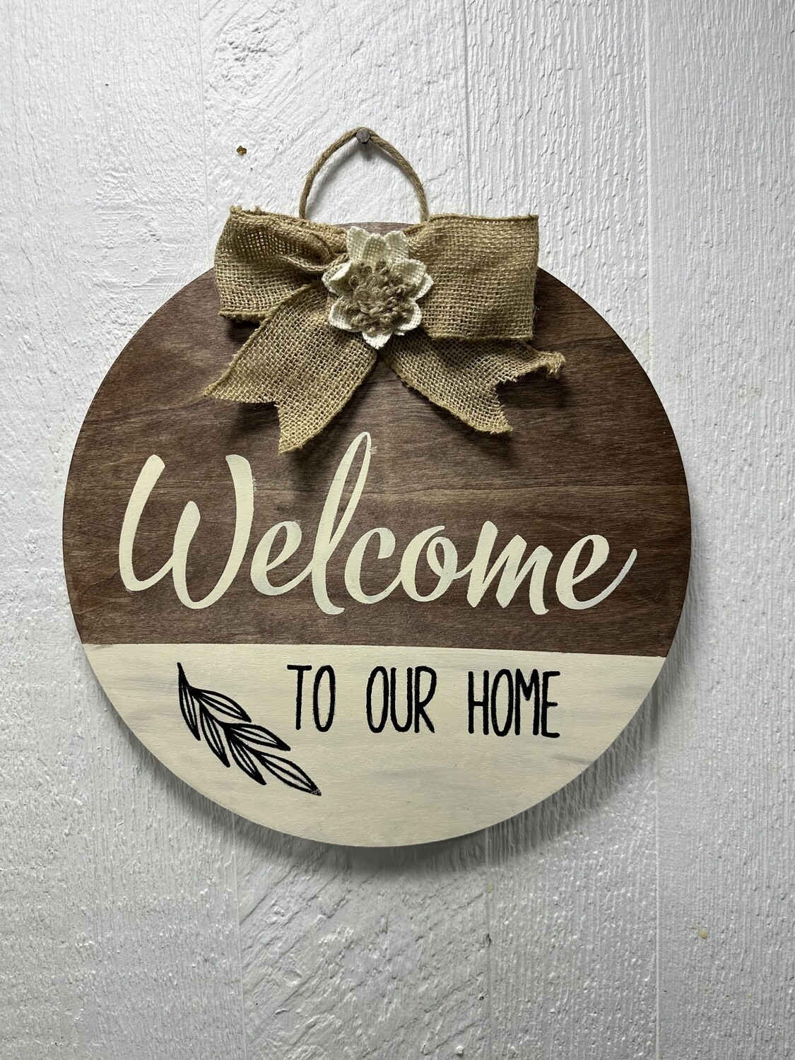 welcome to our home - door hanger