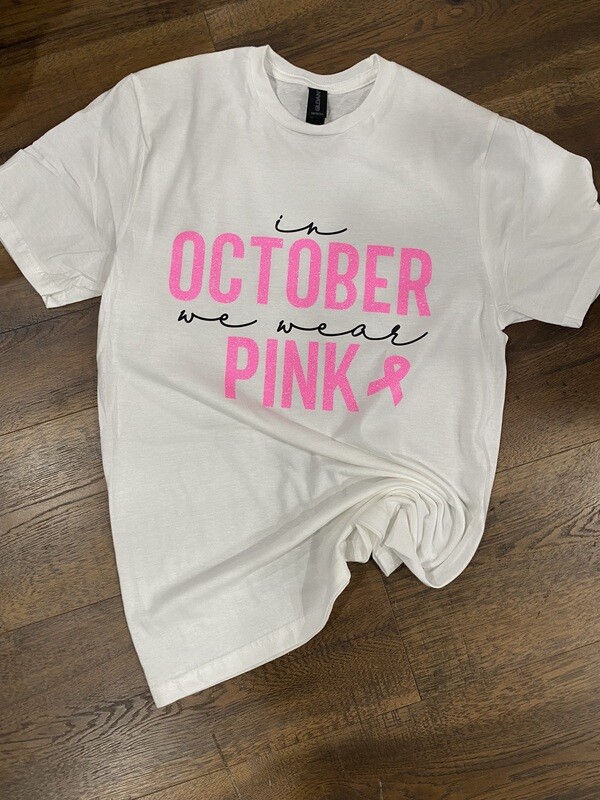 in October we wear pink