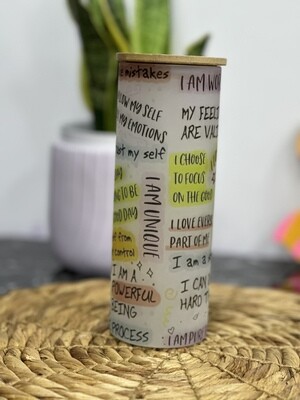 Affirmations tumbler