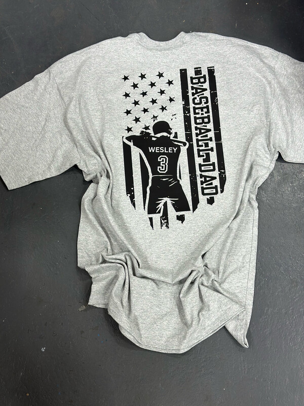 Custom Baseball Dad T-shirt