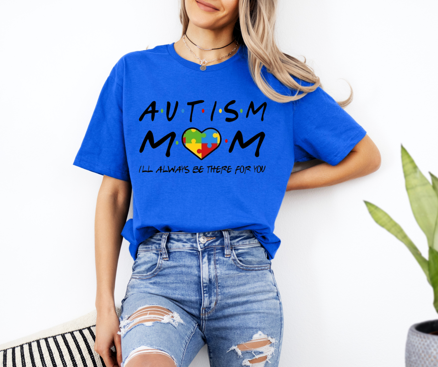 Autism Mom Friends Font T0shirt