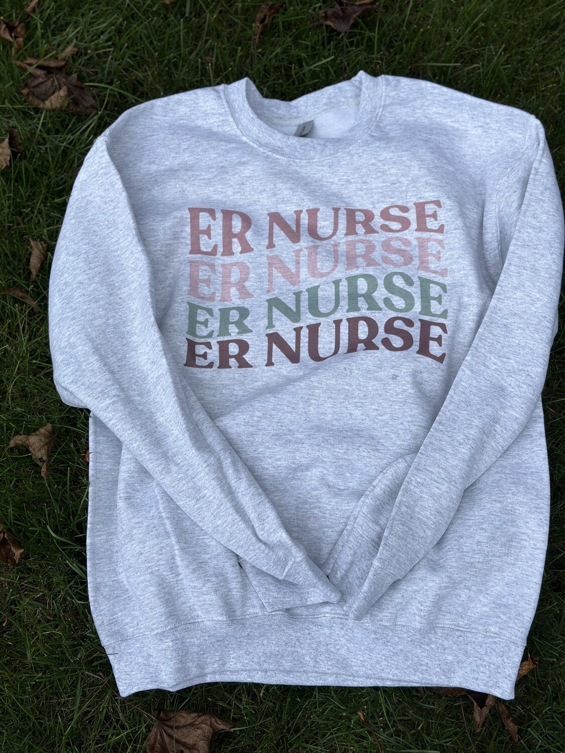 ER Nurse Wavy Design Crew