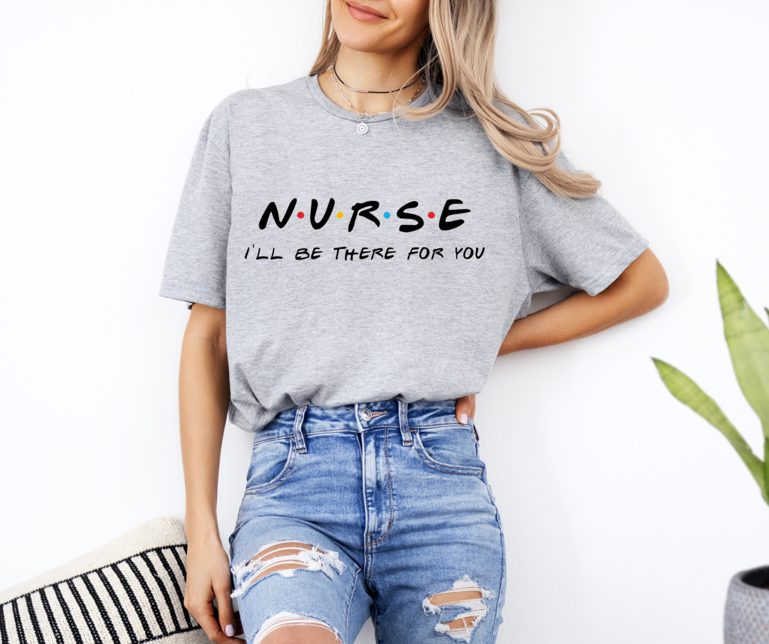 Nurse &quot;Friends&quot; Font T-shirt