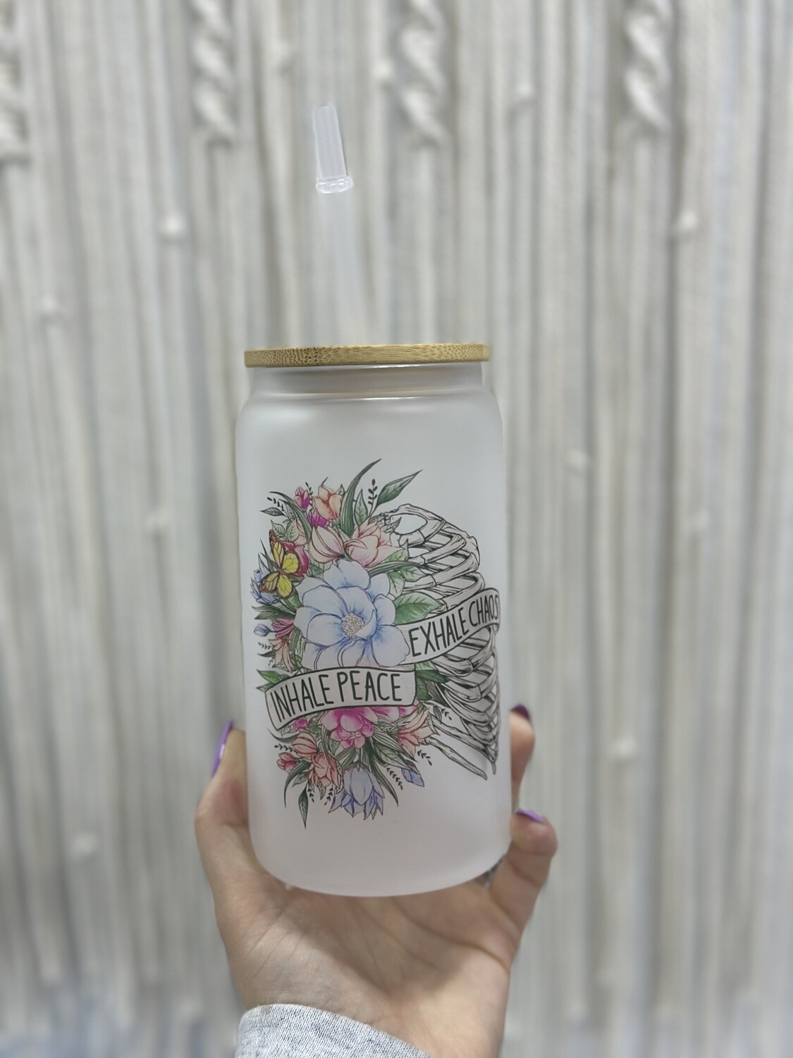 Inhale Peace Exhale Chaos Can Cup