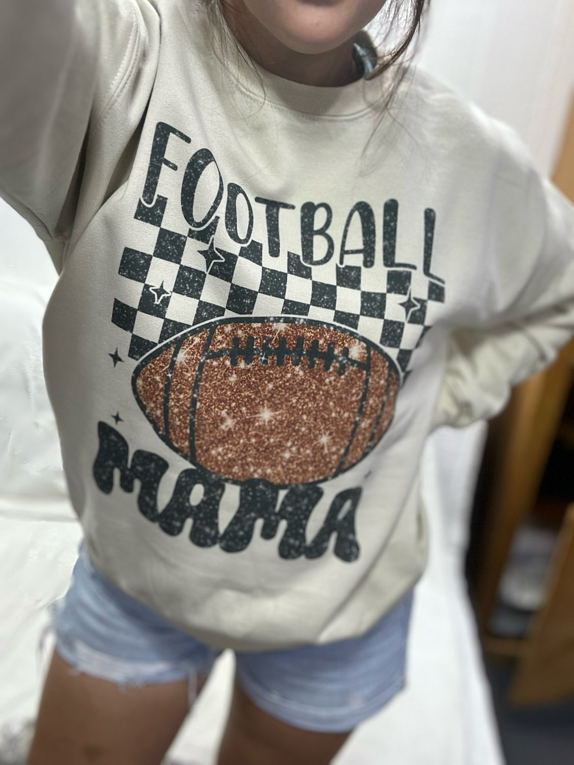 Sparkly Football Mama Crew
