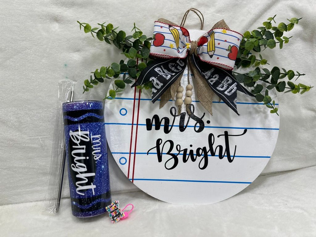 Custom Teacher - door hanger