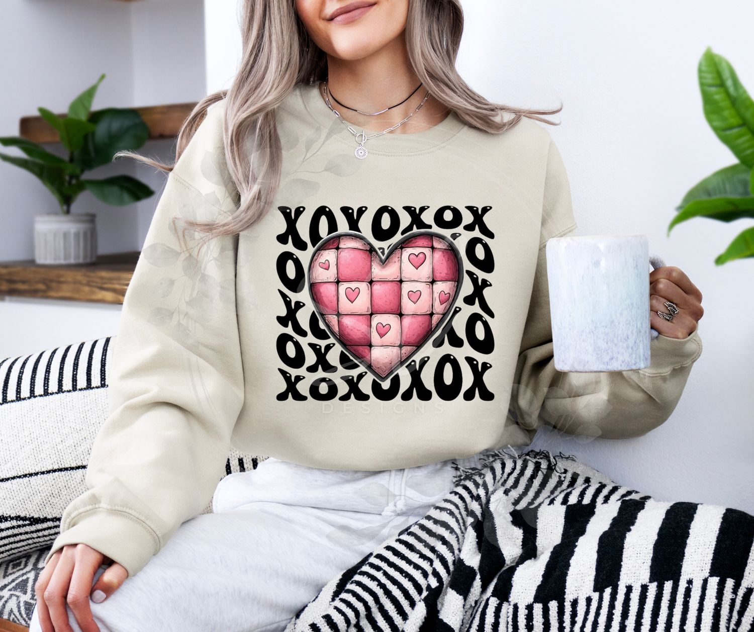 xoxo Checkered Heart