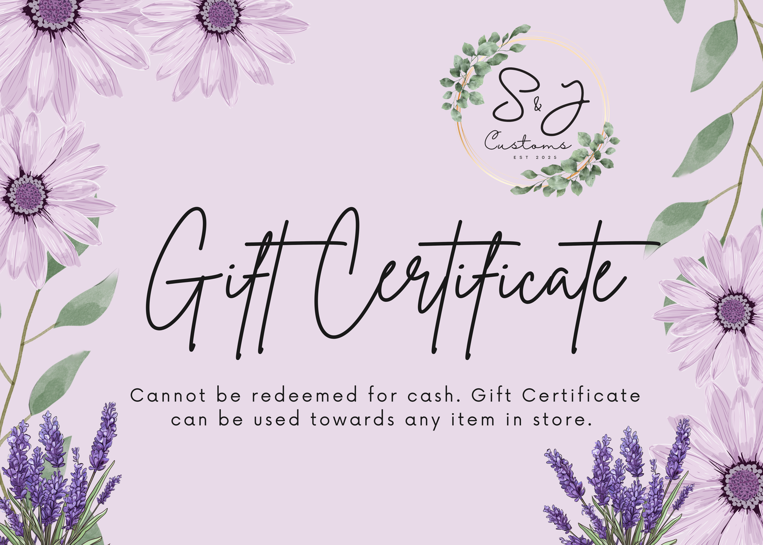 E-Gift Certificate