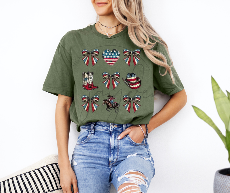 Coquette 4th of July Bows