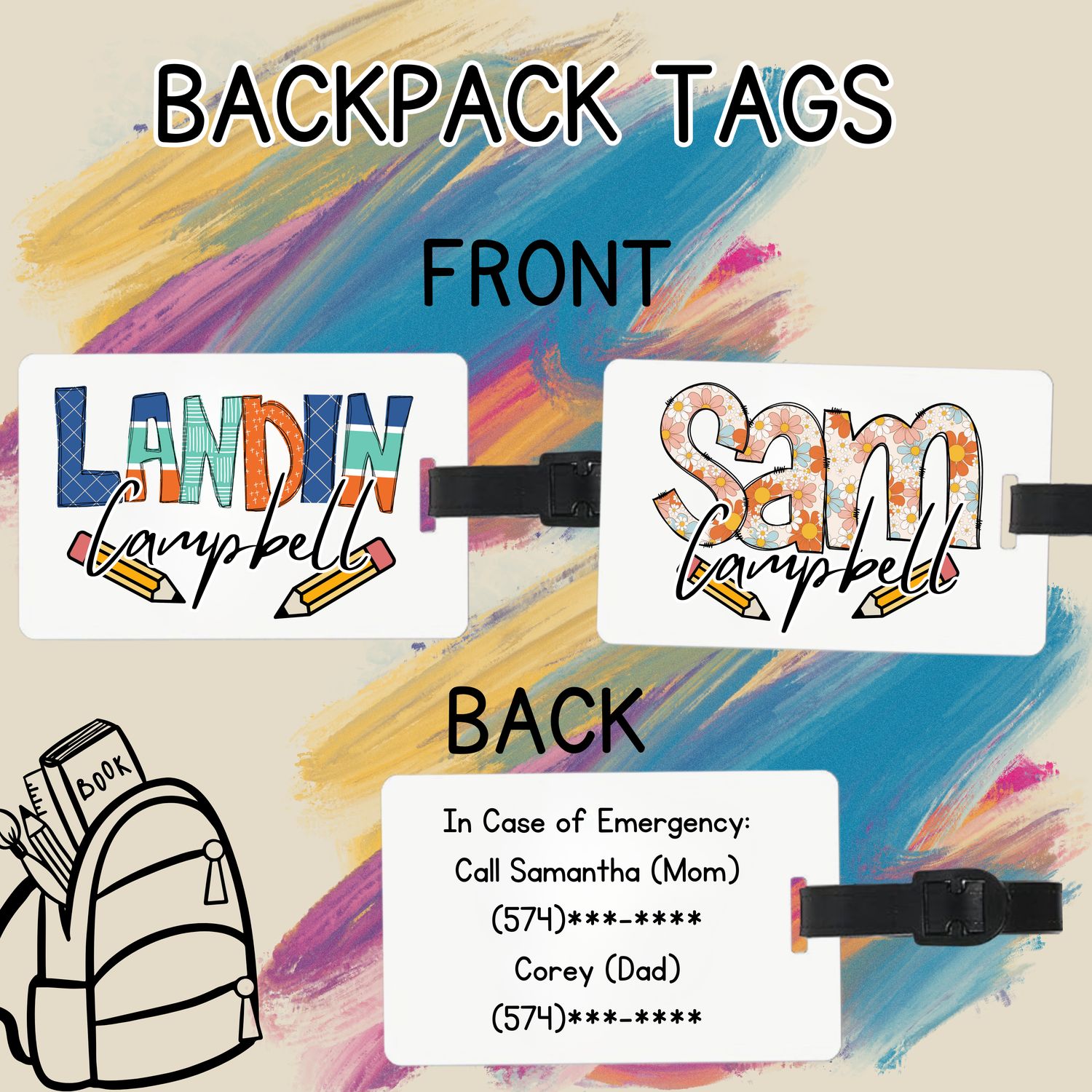 School Bag Tags!