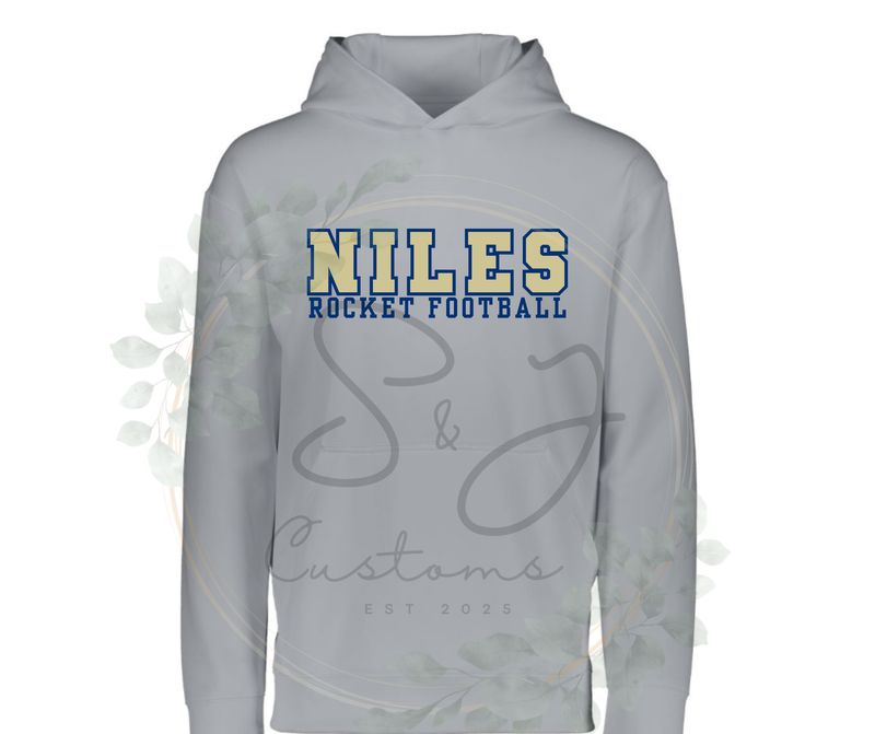 Niles Rocket Football Moisture Wicking Hoodie