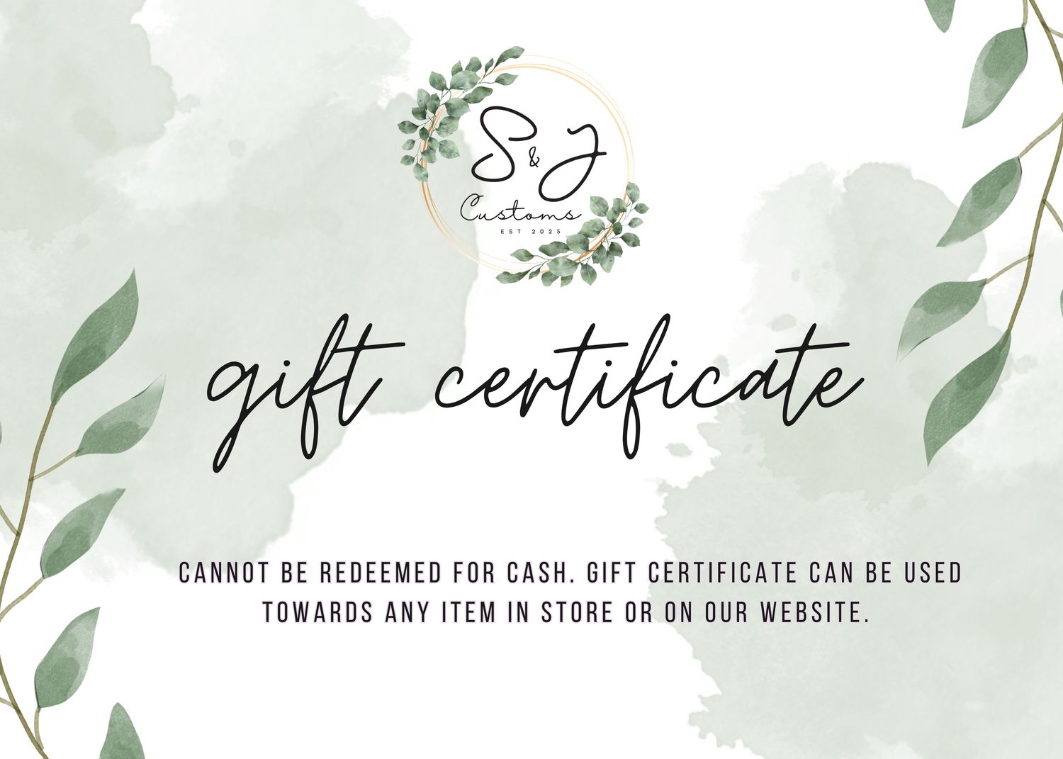 E-Gift Certificate