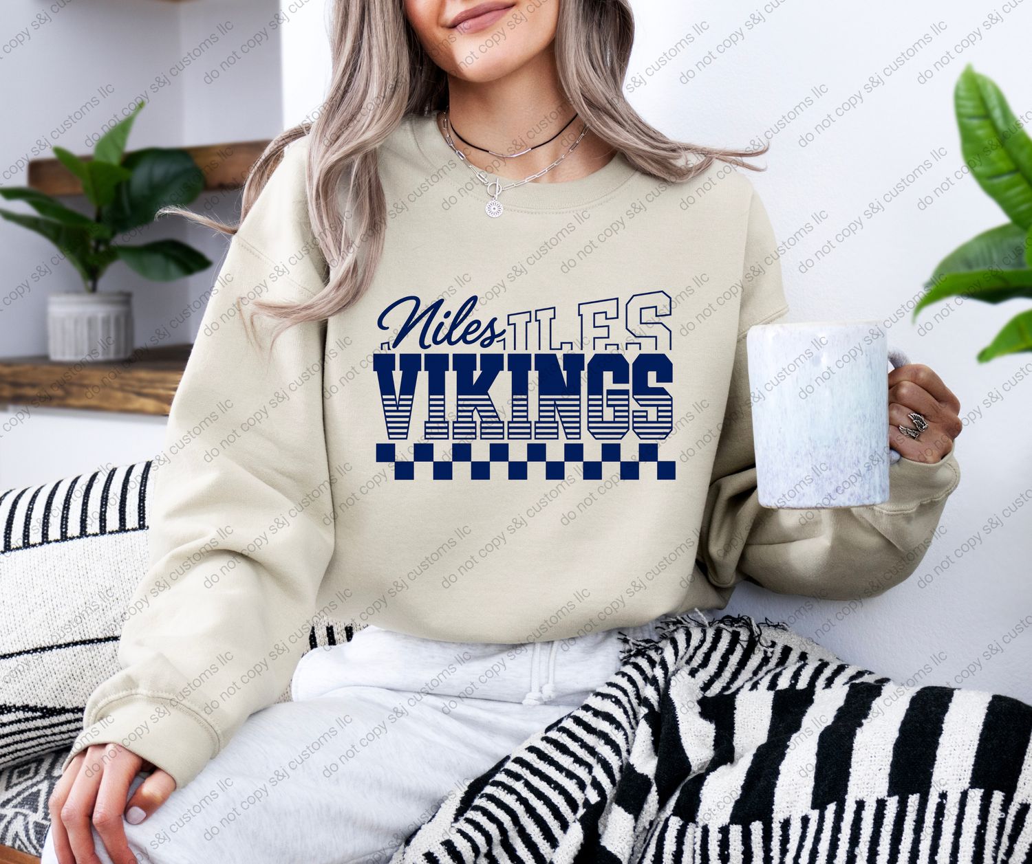 Niles Vikings Solid Checkered